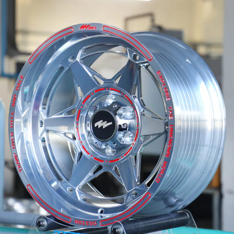 Ford F-150 Raptor wheels – MMX Design Polished 5-Spoke, front view