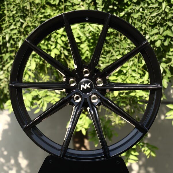 Mercedes-Benz S-Class Maybach wheels – NK Gloss Black 10-Spoke Y-Design, front view
