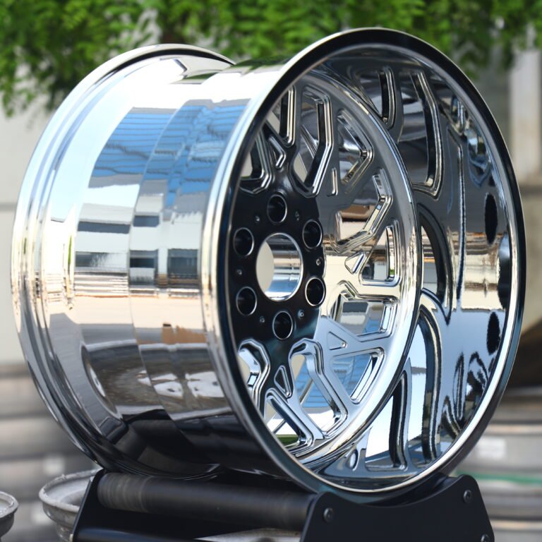 Ram 1500 TRX wheels – Polished Deep-Lip Mesh, front view