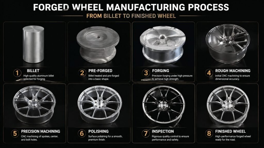 How forged wheels are made: the process from 6061-T6 billet to finished wheel
