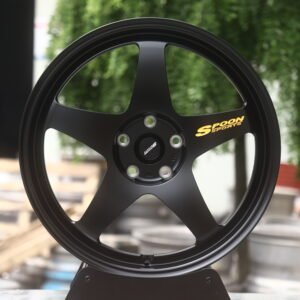 SPOON SPORTS Matte Black 5-Spoke Forged Wheels – Honda Civic Type R Fitment (18-21in, 5x120)