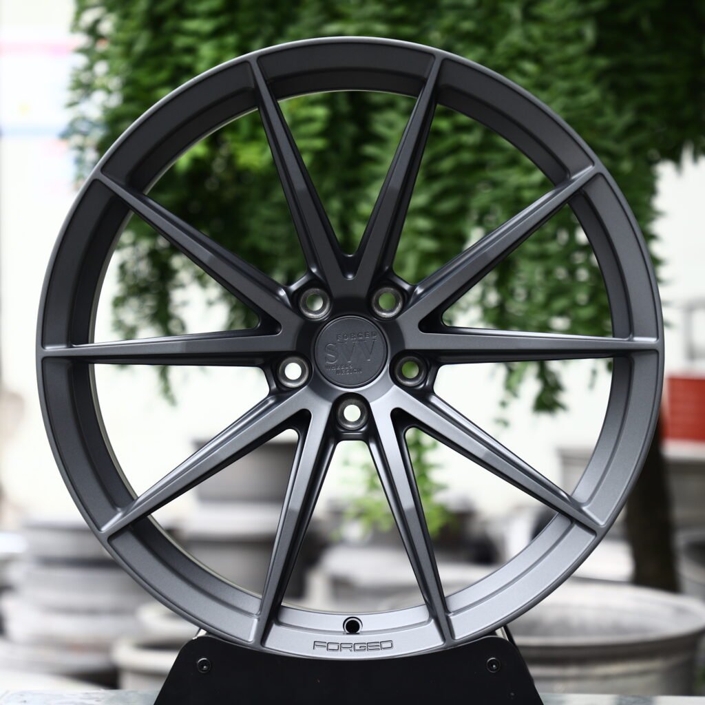 SVV Matte Gunmetal 10-Spoke Y-Design Forged Wheels – BMW M3 CS Handschalter Fitment (19-21in, 5×112) Монолитные кованые диски (Monoblock)