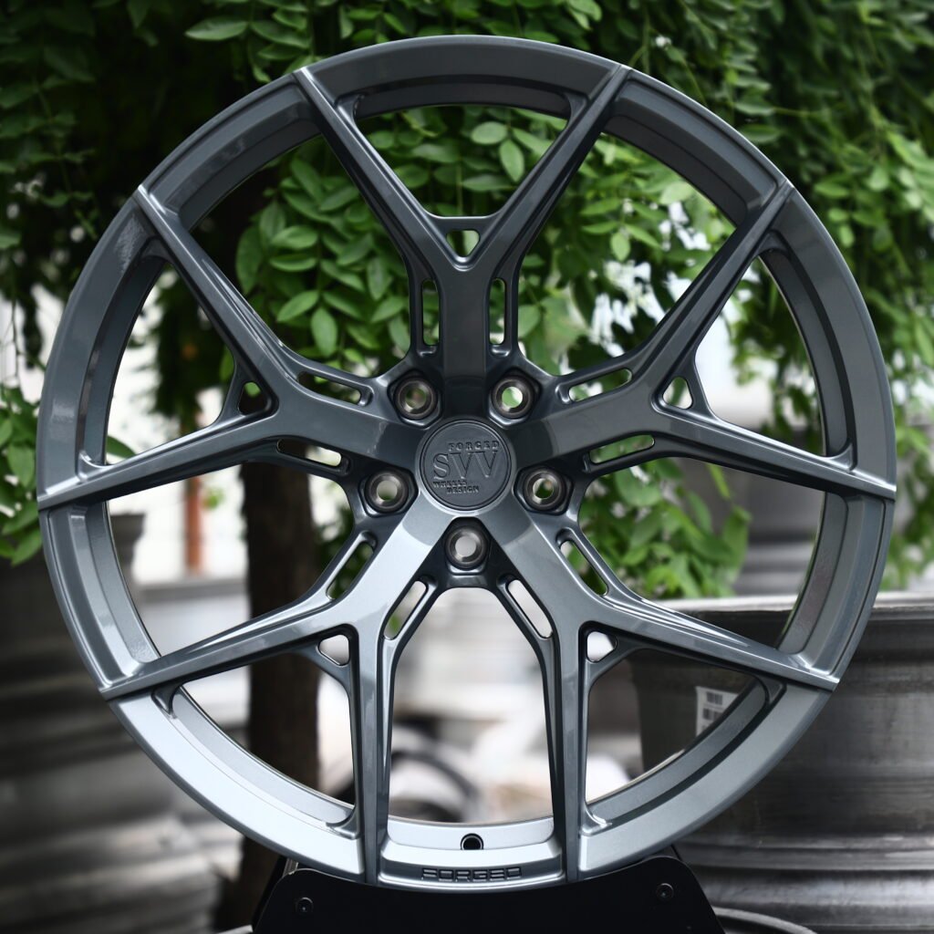 SVV Matte Gunmetal 5-Spoke Y-Design Forged Wheels – BMW M3 CS Handschalter Fitment (19-21in, 5×112) – Design 2 Монолитные кованые диски (Monoblock)
