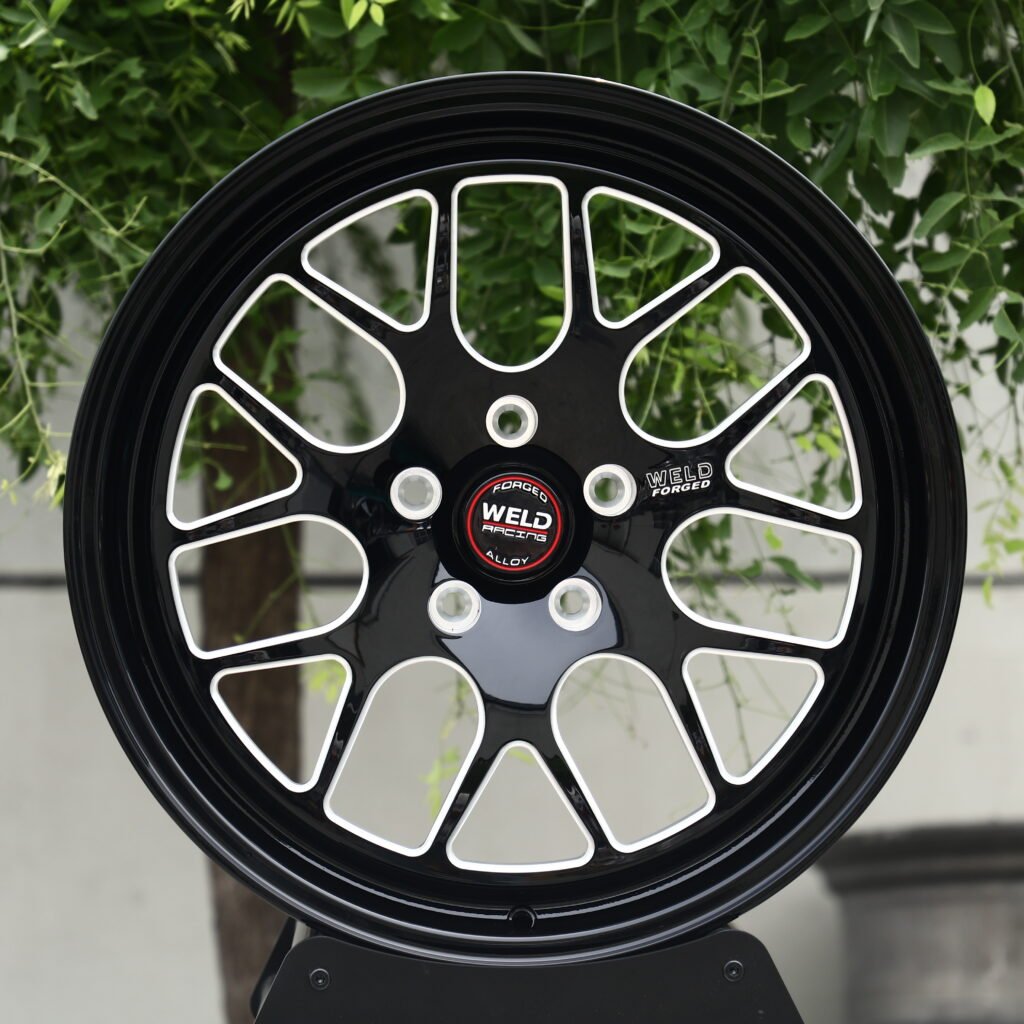 WELD RACING Machined Face Mesh Multi-Spoke Forged Wheels – Ford Mustang GTD Liquid Carbon Fitment (19-20in, 5×114.3) Реплика кованых дисков