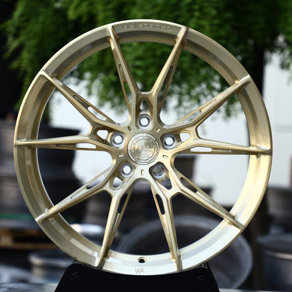 WF Brushed Clear Gold 10-Spoke Y-Design Forged Wheels – BMW M3 CS Handschalter Fitment (19-21in, 5×112) Реплика кованых дисков