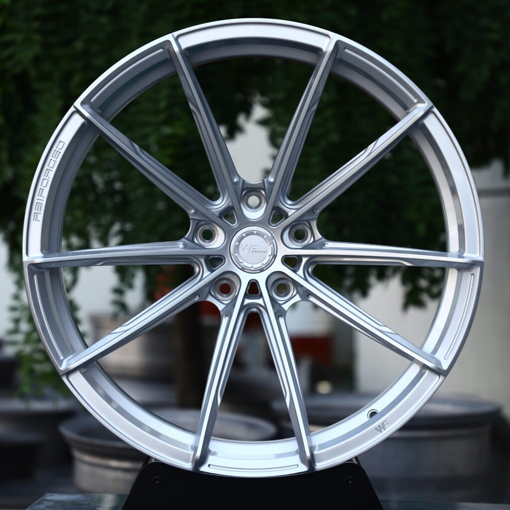 WF Full Polished Chrome Silver 10-Spoke Y-Design Forged Wheels – Mercedes-Benz S-Class Maybach Fitment (19-22in, 5×112) Replica forged wheel