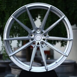 WF Full Polished Chrome Silver 10-Spoke Y-Design Forged Wheels – Mercedes-Benz S-Class Maybach Fitment (19-22in, 5×112)
