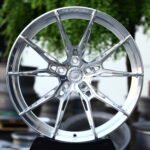 WF R2-Style Full Polished Silver 10-Spoke Y-Design Forged Wheels – BMW M3 CS Handschalter Fitment (19-21in, 5×112)