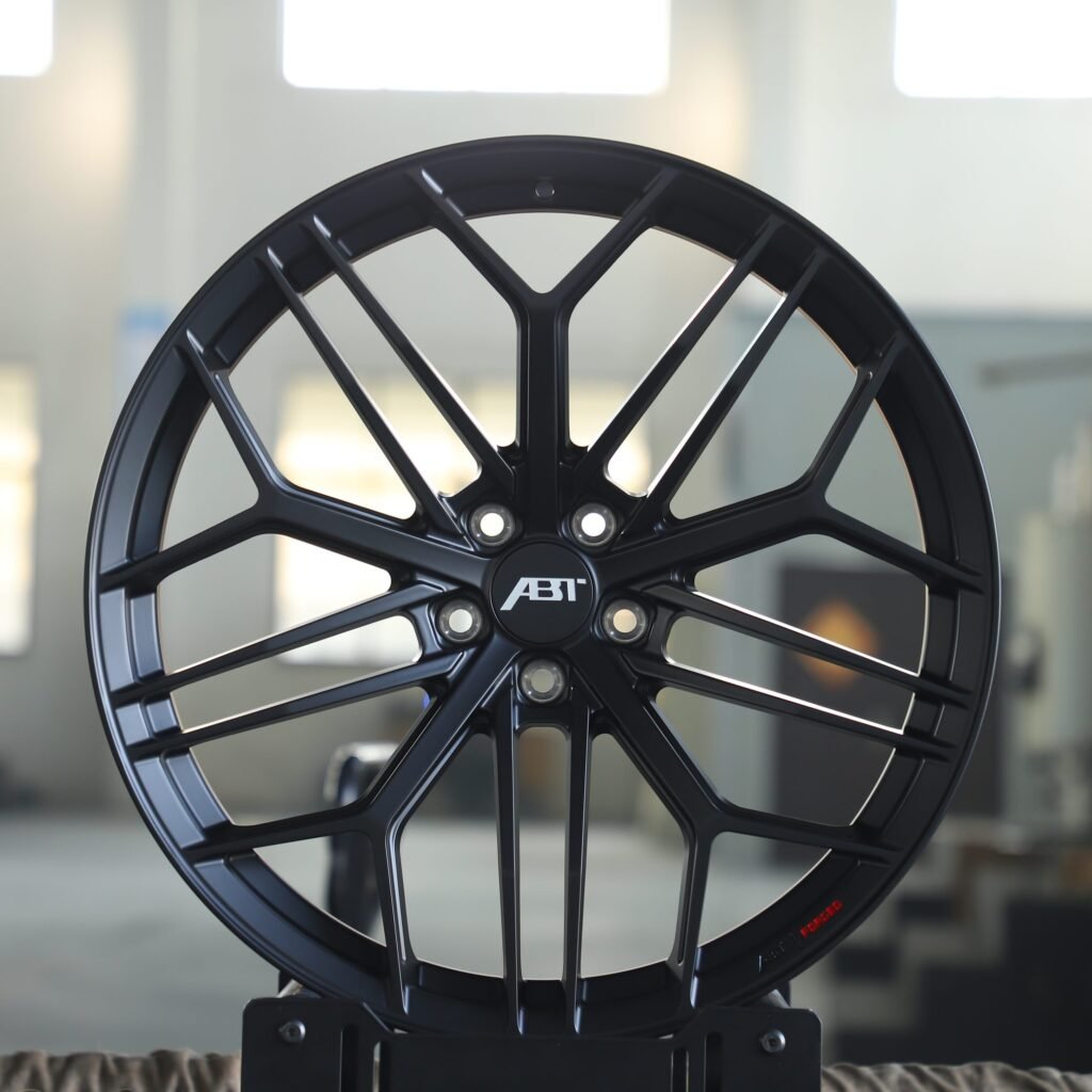 Audi RS5 wheels – ABT Gloss Black Split-Spoke, front view