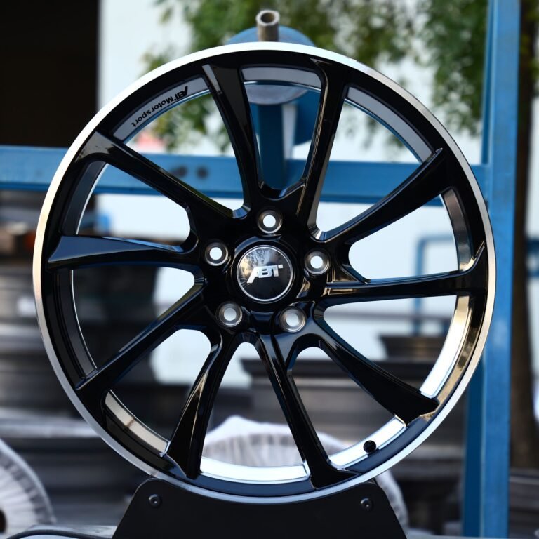 Audi RS6 wheels – ABT Matte Silver Directional Milled Machined Lip, front view