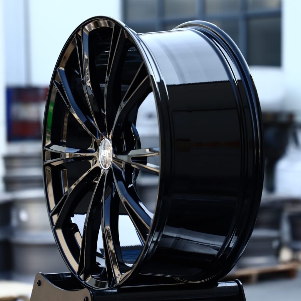 5x112 wheels – Gloss Black 10-Spoke (ABT-Style), side view