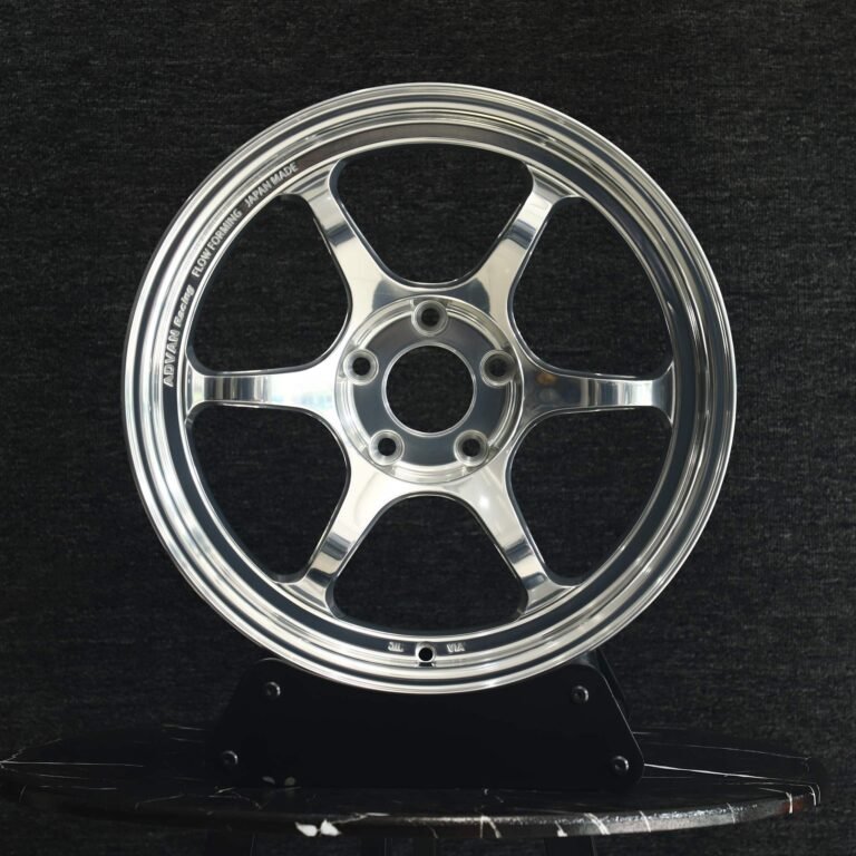 Honda S2000 wheels – Advan Racing Bright Silver 6-Spoke Deep Lip, front view