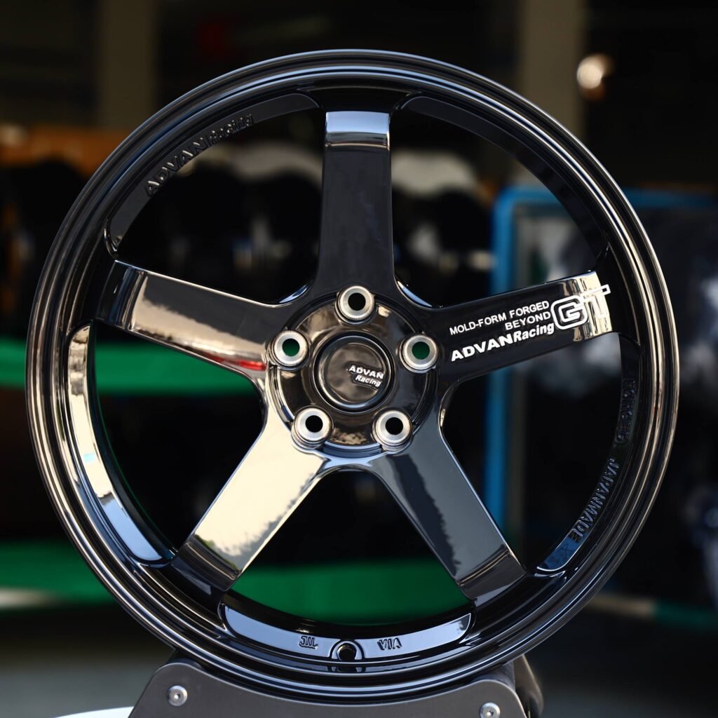 Advan Racing Gloss Black 5-Spoke Racing Forged Wheels - BMW M3 / Audi RS5 Fitment (5-Lug) view 3