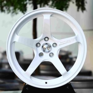 Advan Racing Gloss White 5-Spoke Racing Forged Wheels – BMW M3 / Audi RS5 Fitment (5-Lug)