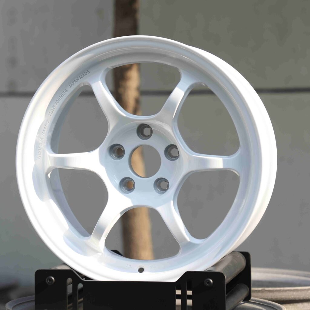 Advan Racing Gloss White 6-Spoke Forged Wheels - Ford Mustang / Chevrolet Corvette Fitment (5-Lug) view 2
