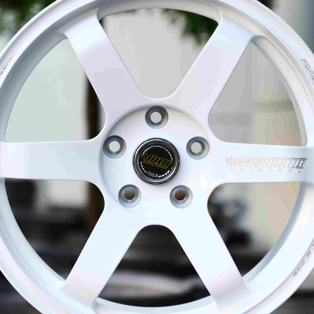 Advan Racing Gloss White Custom Racing Forged Wheels - BMW M3 / Audi RS5 Fitment (5-Lug) view 4