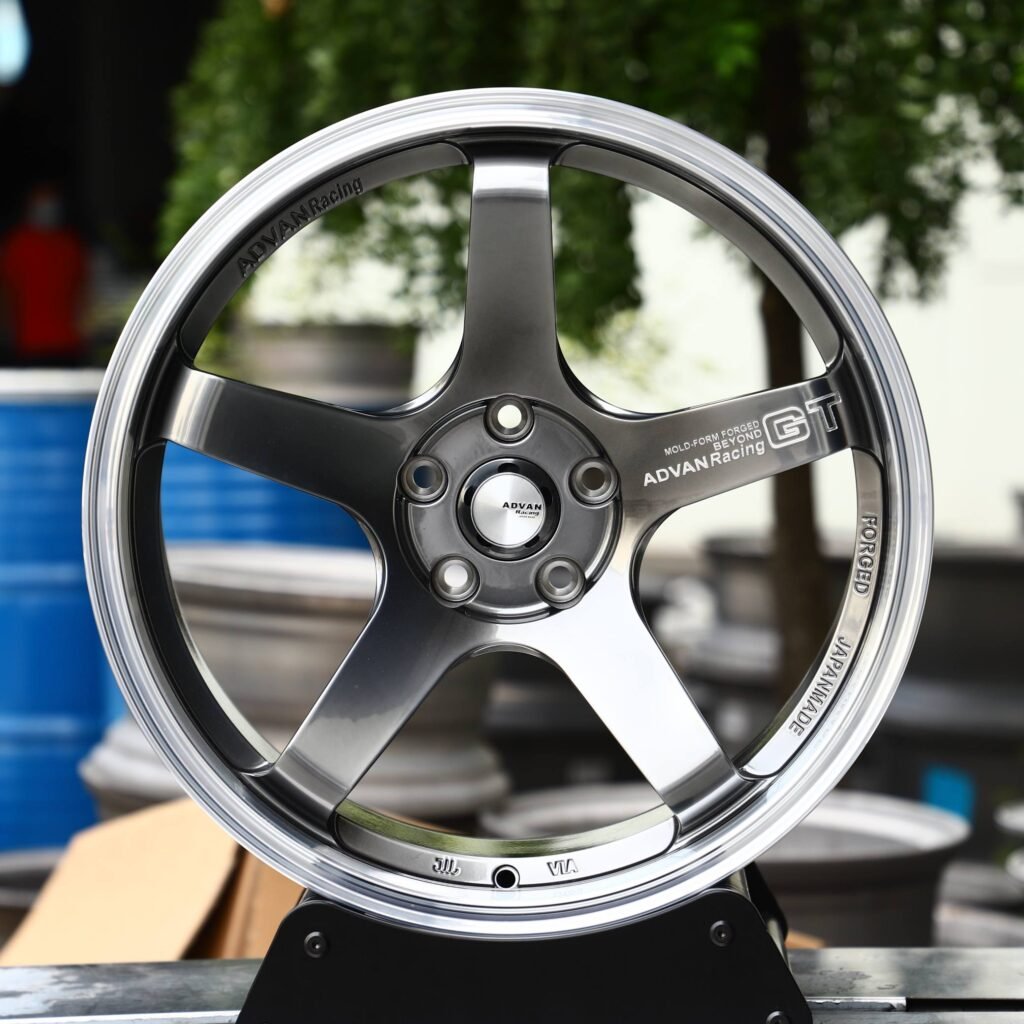 Advan Racing Metallic Gray 5-Spoke Forged Wheels - BMW M3 / Audi RS5 Fitment (5-Lug) Monoblock forged wheel
