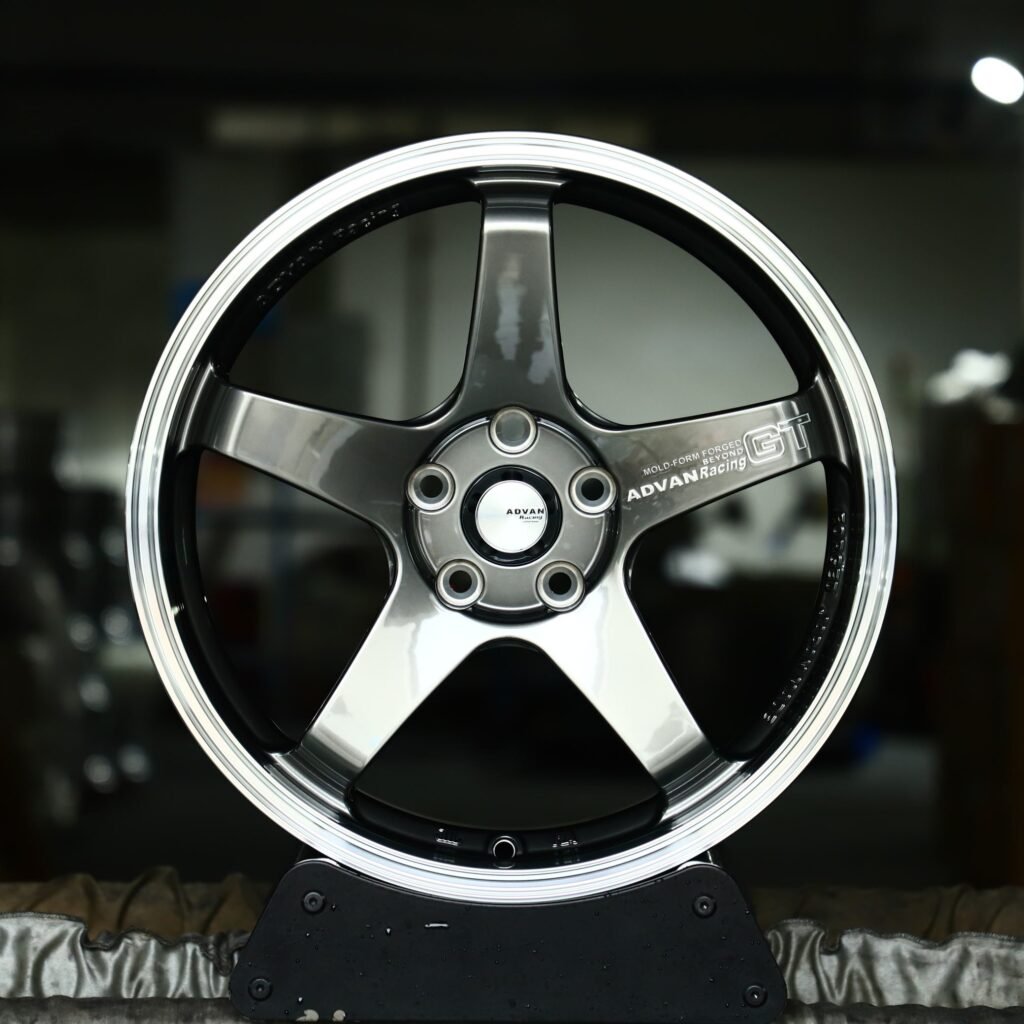 Advan Racing Metallic Gray / Gray 5-Spoke Racing Forged Wheels – BMW M3 / Audi RS5 Fitment (5-Lug)