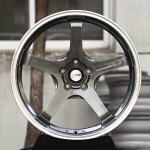 Advan-Style Gunmetal 5-Spoke Deep-Lip Forged Wheels – Porsche 911 / M3 Fitment (5-Lug)