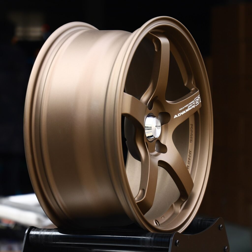 5x130 wheels – Bronze 5-Spoke (Advan-Style), side view