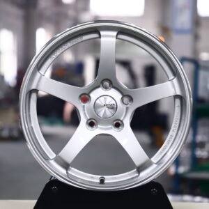 Advan-Style Brushed Silver 5-Spoke Forged Wheels – Honda S2000 / Toyota GR86 Fitment (5-Lug)