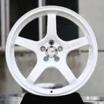 Advan-Style Gloss White 5-Spoke Forged Wheels – Porsche 911 / M3 Fitment (5-Lug)