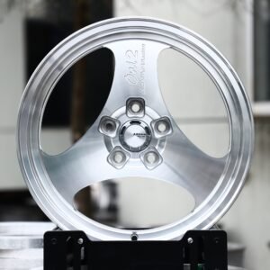Advan-Style Matte Silver 3-Spoke Forged Wheels – Porsche 911 / M3 Fitment (5-Lug)