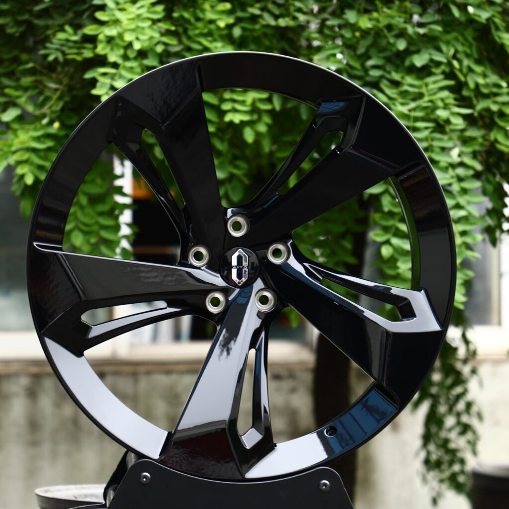 AITO M7 wheels – Gloss Black Directional (AITO OEM-Style), front view
