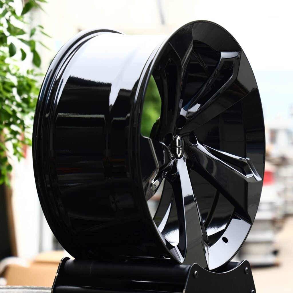 5x120 wheels – Gloss Black Directional (AITO OEM-Style), side view