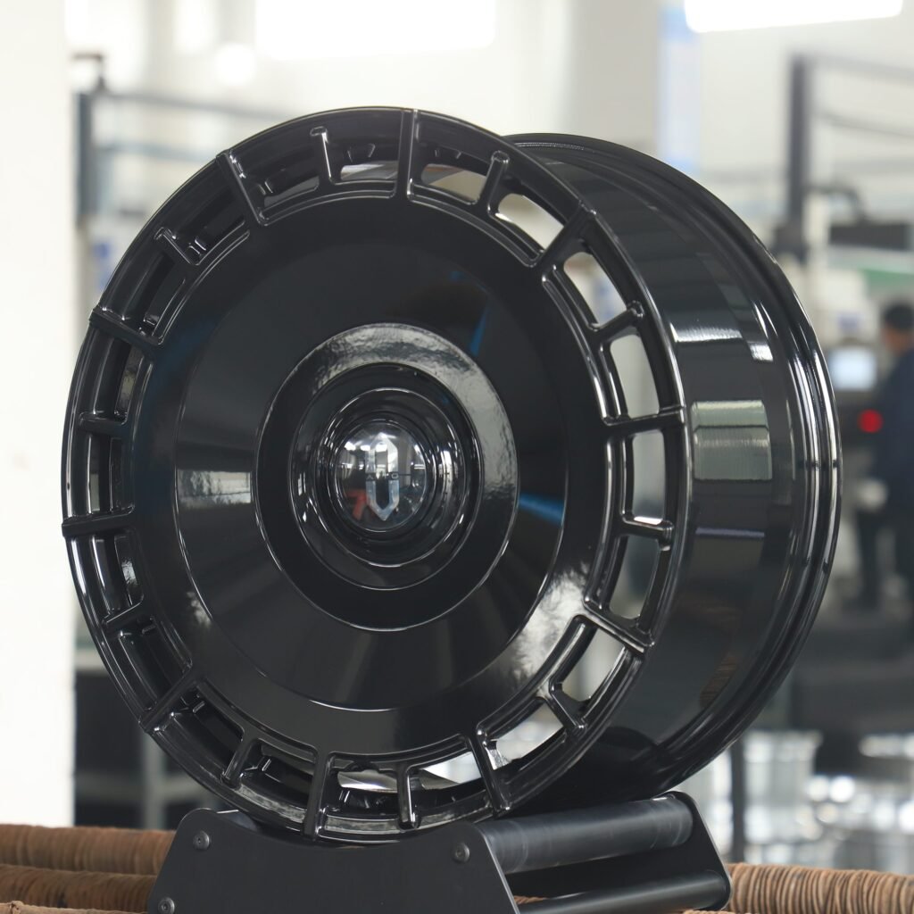 5x120 wheels – Gloss Black Full-Face, side view