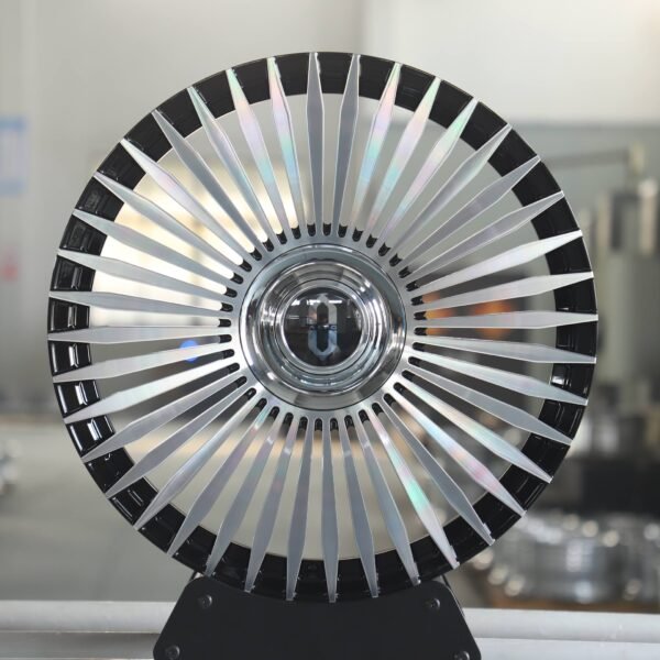 AITO M7 wheels – Brushed Silver Multi-Spoke Turbine (AITO OEM-Style), front view