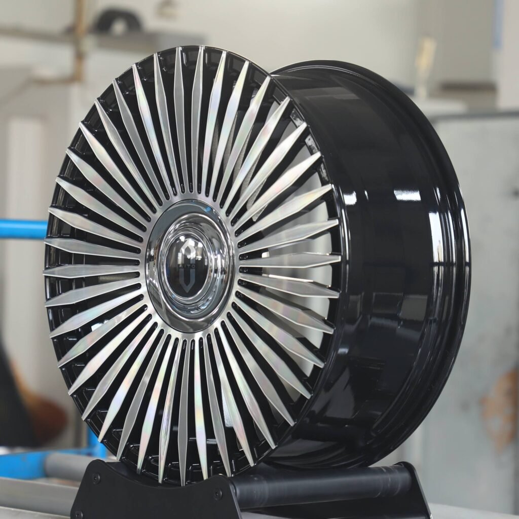 BMW M3 F80 wheels – Matte Silver Multi-Spoke, lip and barrel detail