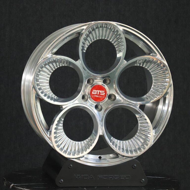 Alfa Romeo Giulia wheels – Matte Silver 5-Spoke, front view