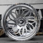 American Force-Style Mirror Polished H-Type 12-Spoke Off-Road Forged Wheels – Ford F-250 Super Duty / Chevrolet Silverado 2500HD Fitment (8-Lug)