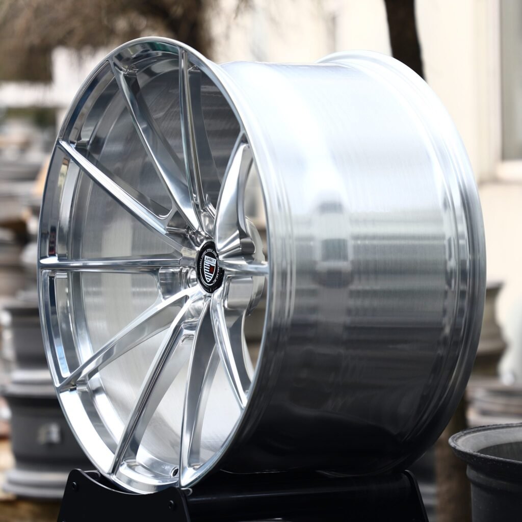5x130 wheels – Mirror Polished 8-Spoke (Anrky-Style), side view