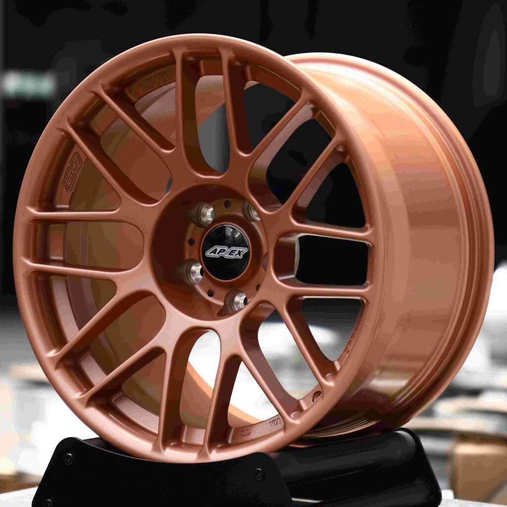 BMW 3 Series F30 wheels – Bronze (APEX ARC-8-Style), angled view