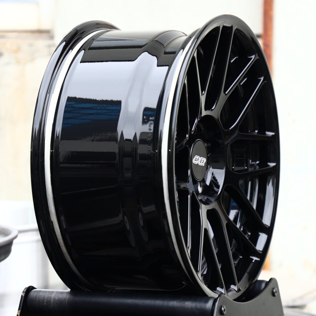 5x120 wheels – ARC Gloss Black 8 Y-Spoke (APEX ARC-8-Style), side view