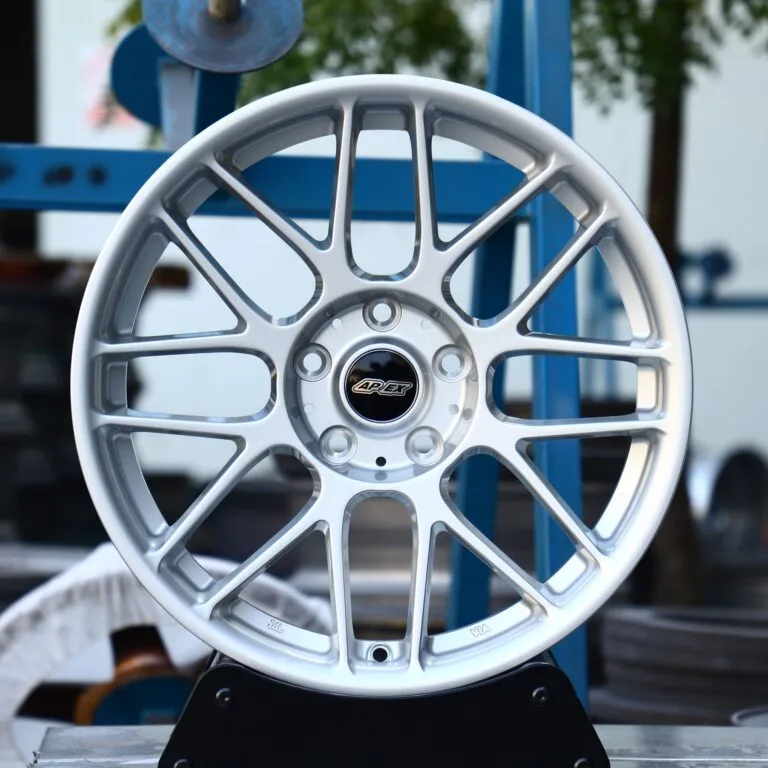 BMW M3 E46 wheels – ARC Matte Silver Custom (APEX ARC-8-Style), front view