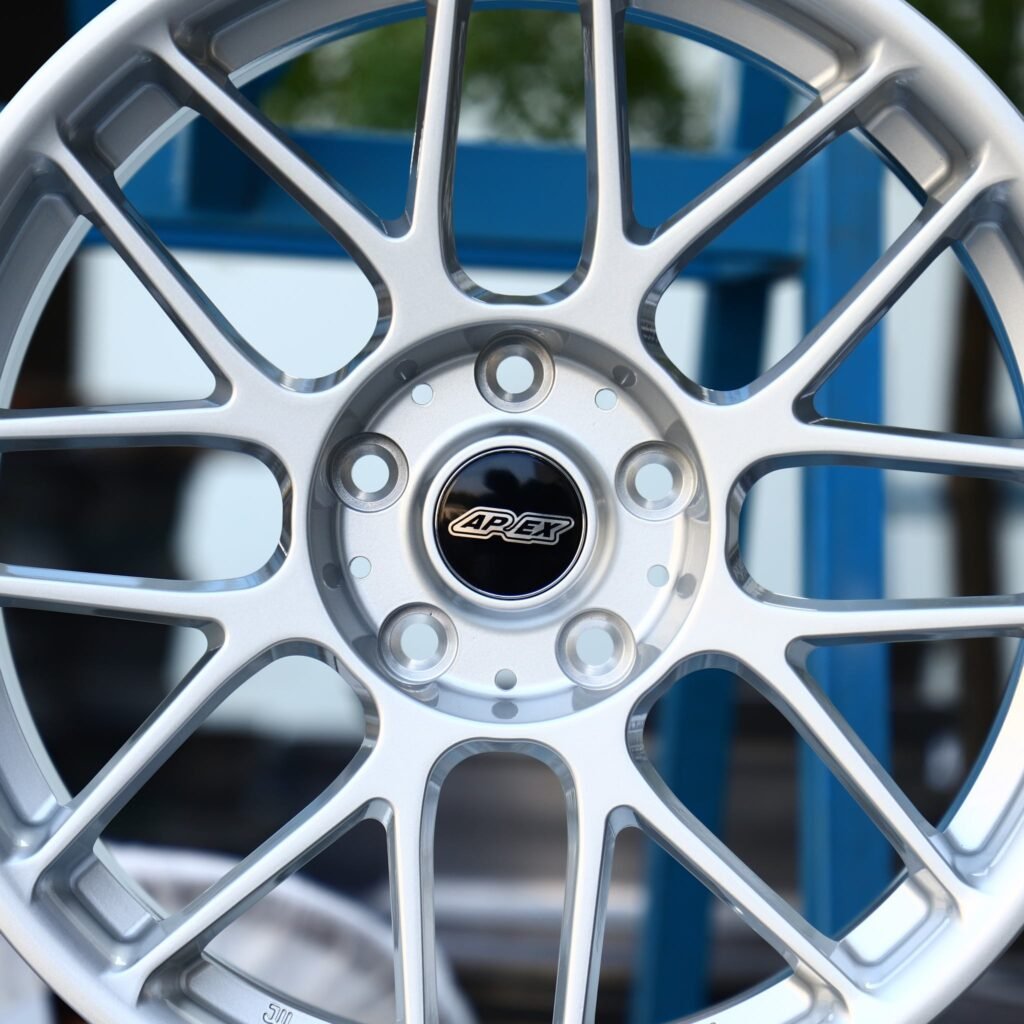 BMW M4 F82 wheels – ARC Matte Silver Custom (APEX ARC-8-Style), lip and barrel detail