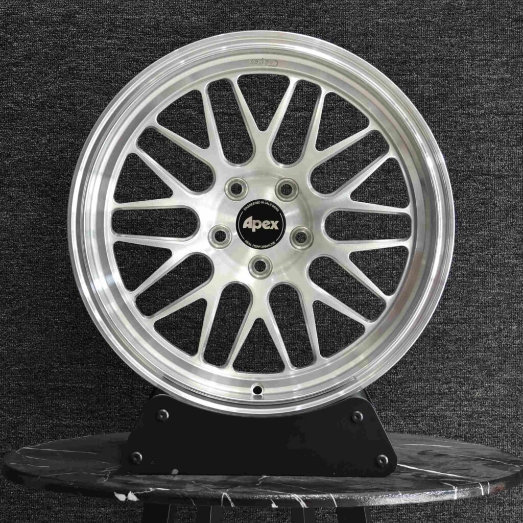 APEX Bright Silver 10 Y-Spoke Deep Lip Forged Wheels - BMW M3 / Audi RS5 Fitment (5-Lug) Deep Dish forged wheel