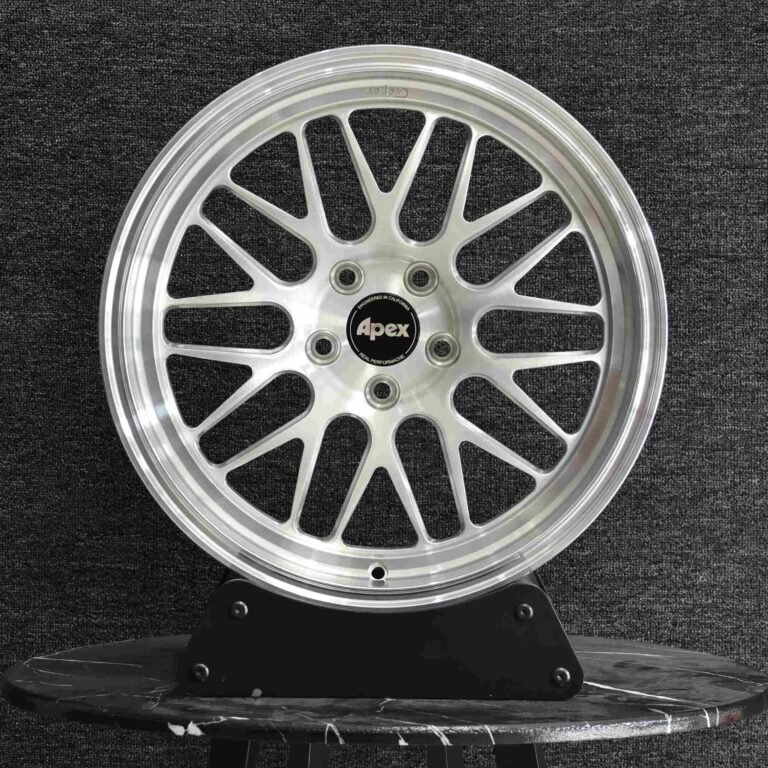 BMW M3 E46 wheels – Bright Silver 10 Y-Spoke Deep Lip (APEX ML-10RT-Style), front view