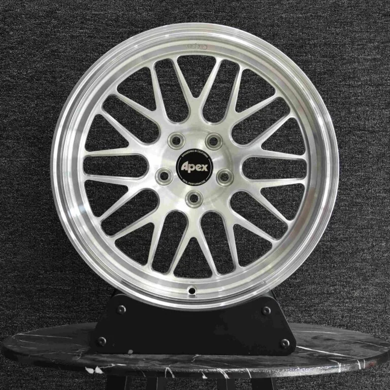 BMW M3 E46 wheels – Bright Silver 10 Y-Spoke Deep Lip (APEX ML-10RT-Style), front view