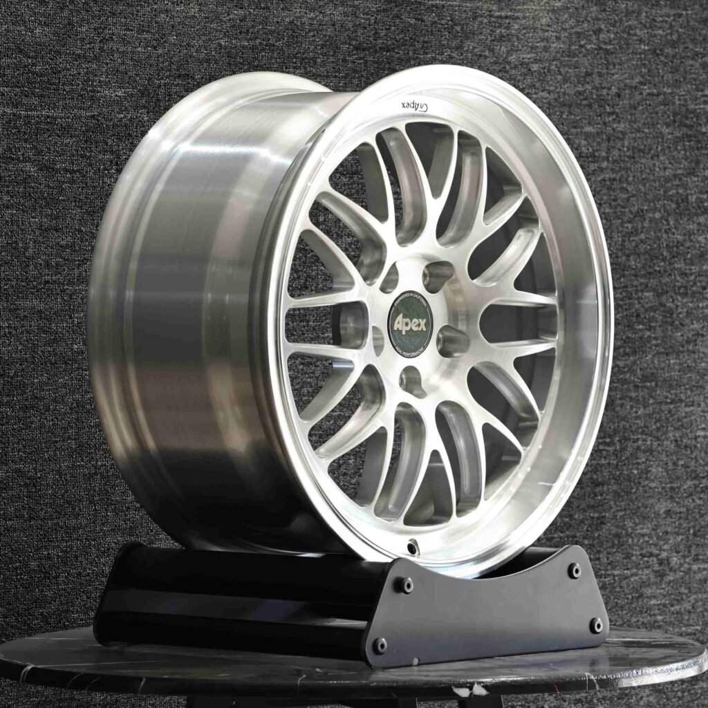 APEX Bright Silver 10 Y-Spoke Deep Lip Forged Wheels - BMW M3 / Audi RS5 Fitment (5-Lug) view 3