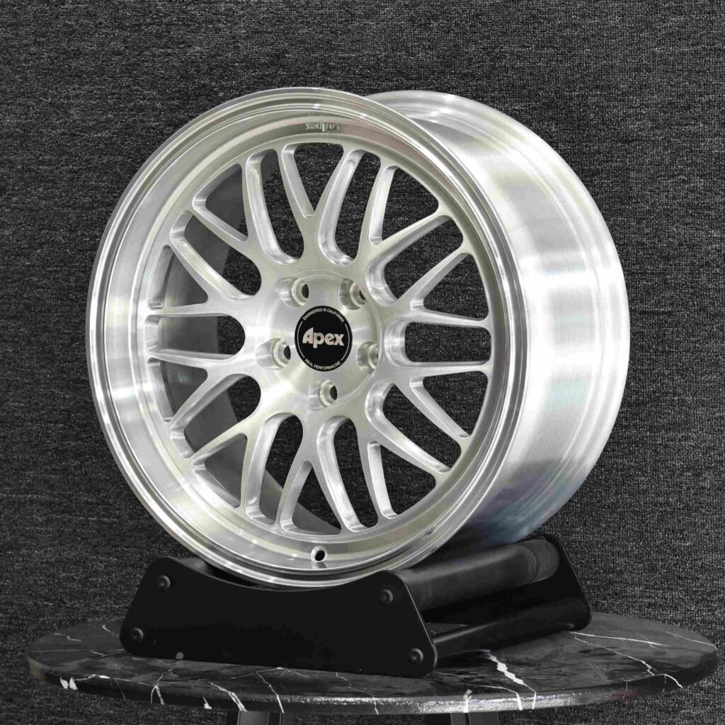 APEX Bright Silver 10 Y-Spoke Deep Lip Forged Wheels - BMW M3 / Audi RS5 Fitment (5-Lug) view 4
