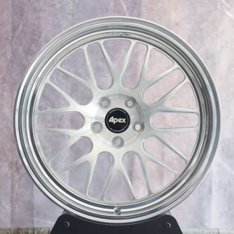 BMW M3 E46 wheels – Bright Silver 10 Y-Spoke Deep Lip (APEX ML-10RT-Style), front view