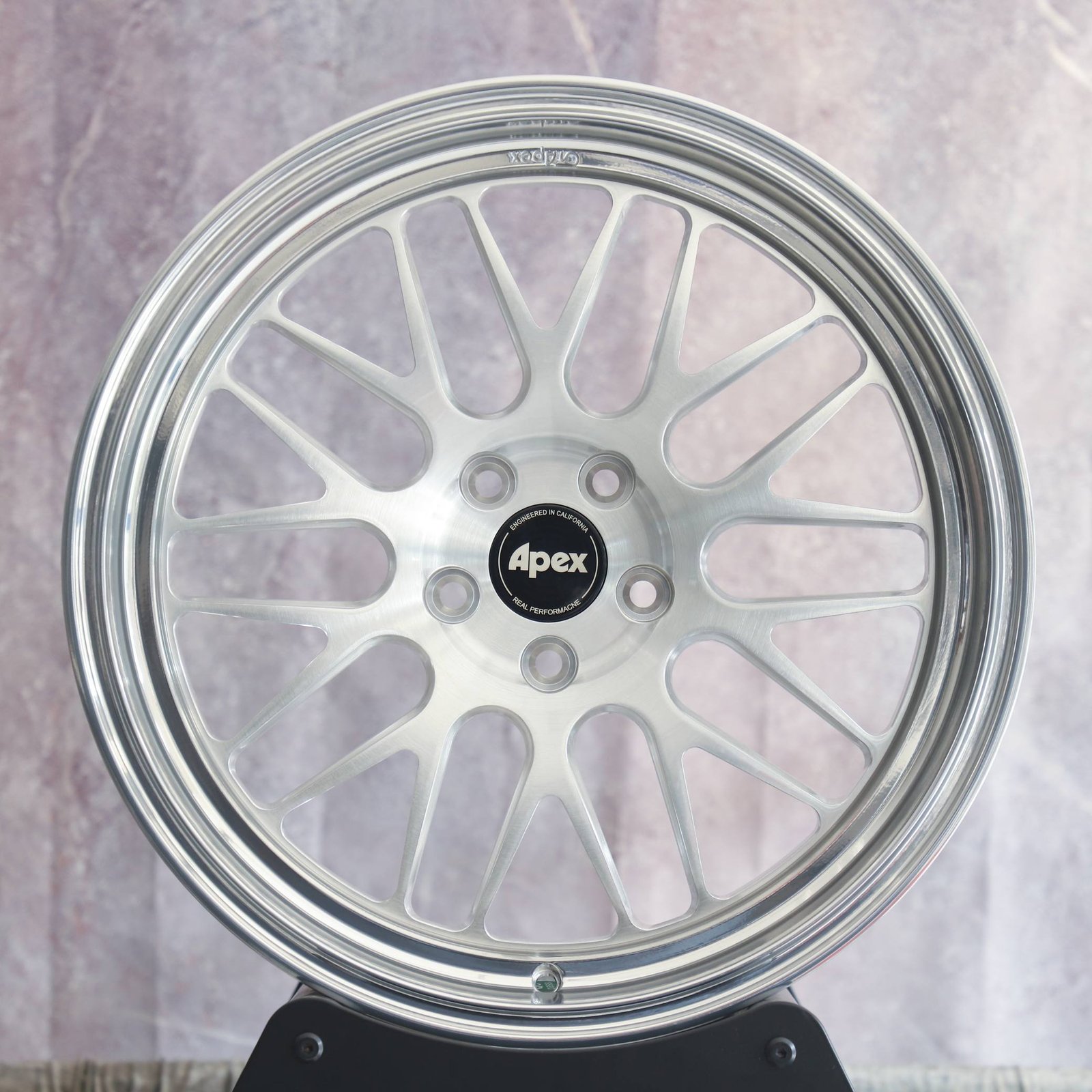 BMW M3 E46 wheels – Bright Silver 10 Y-Spoke Deep Lip (APEX ML-10RT-Style), front view