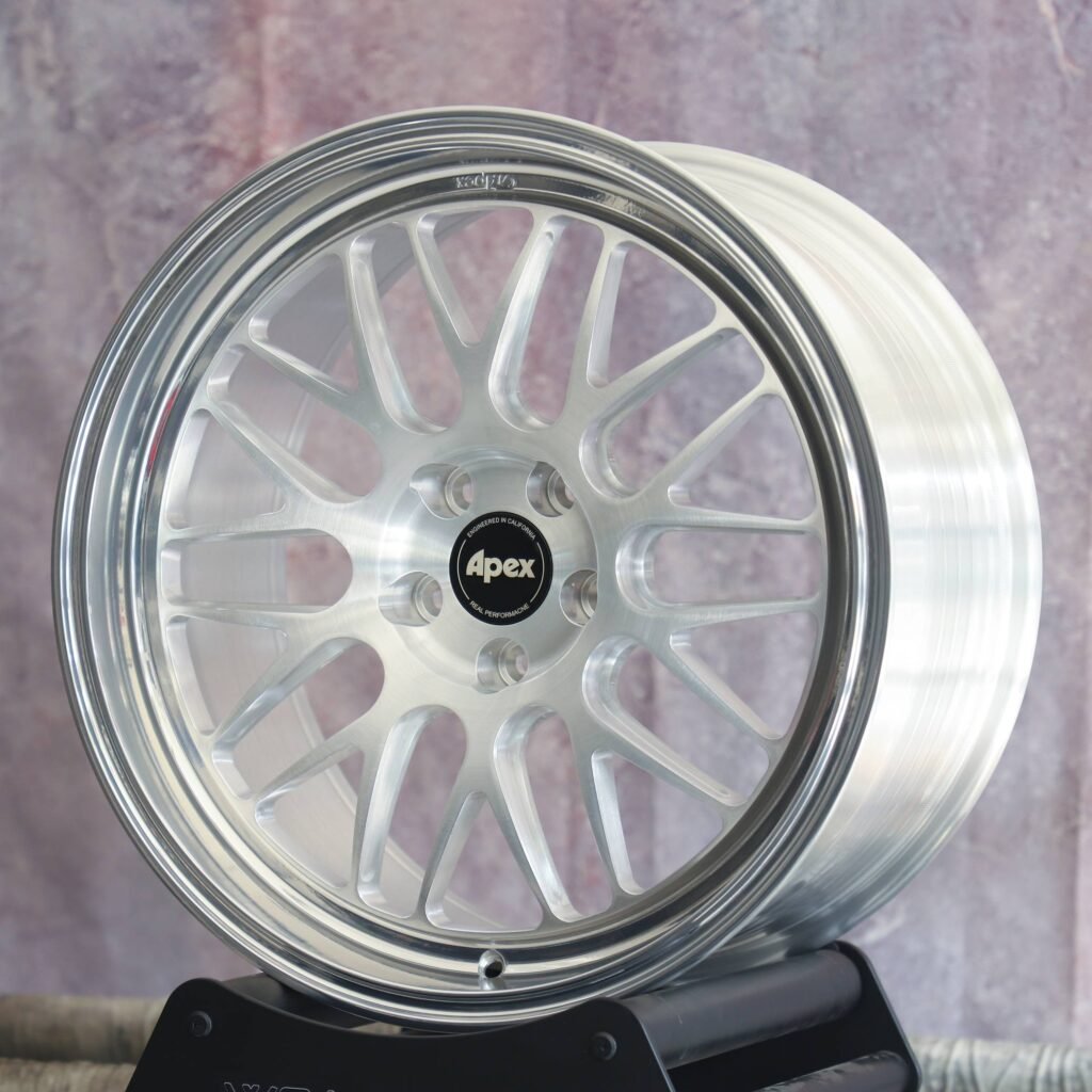 5x120 wheels – Bright Silver 10 Y-Spoke Deep Lip (APEX ML-10RT-Style), side view