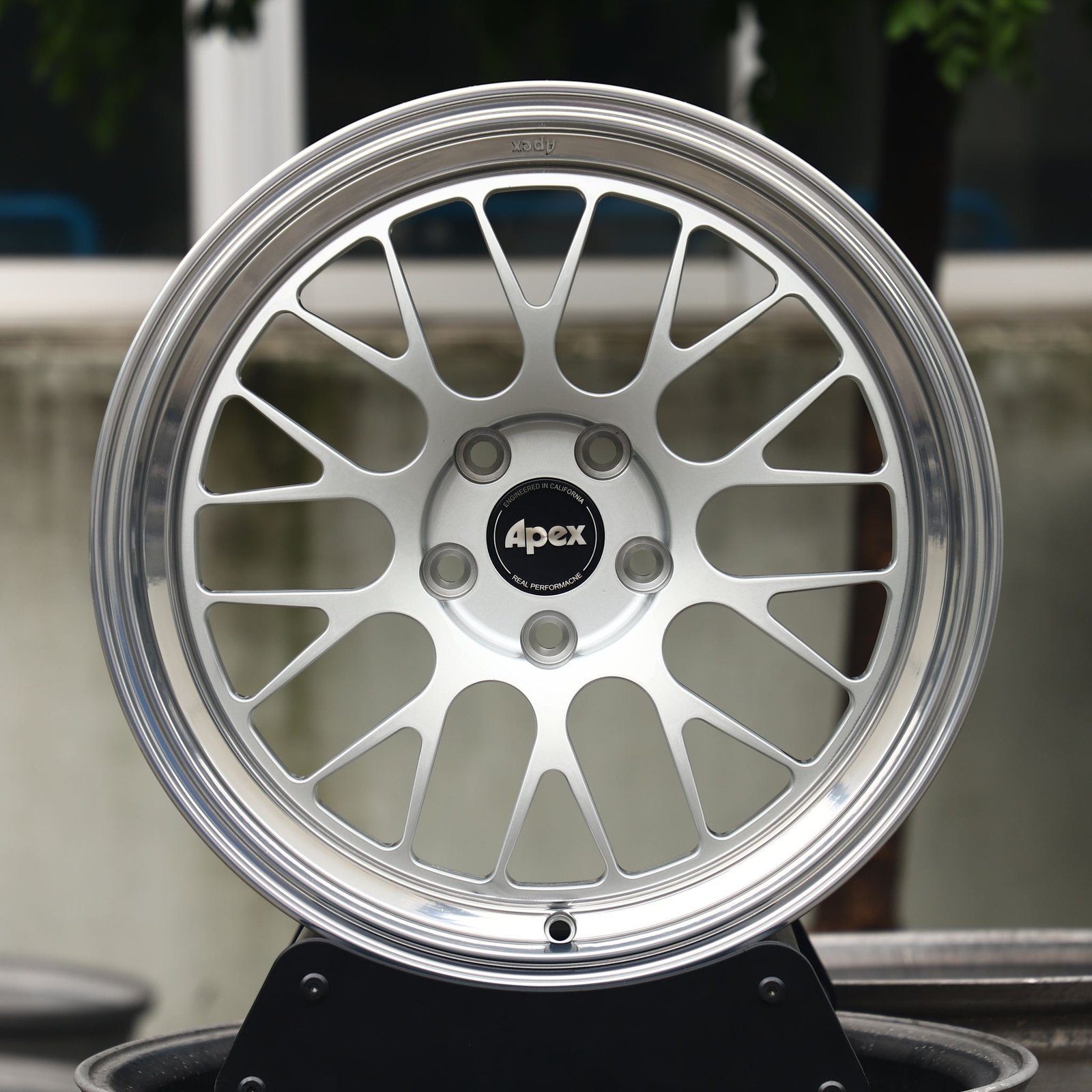 BMW M3 E46 wheels – Bright Silver 10 Y-Spoke Deep Lip (APEX ML-10RT-Style), front view