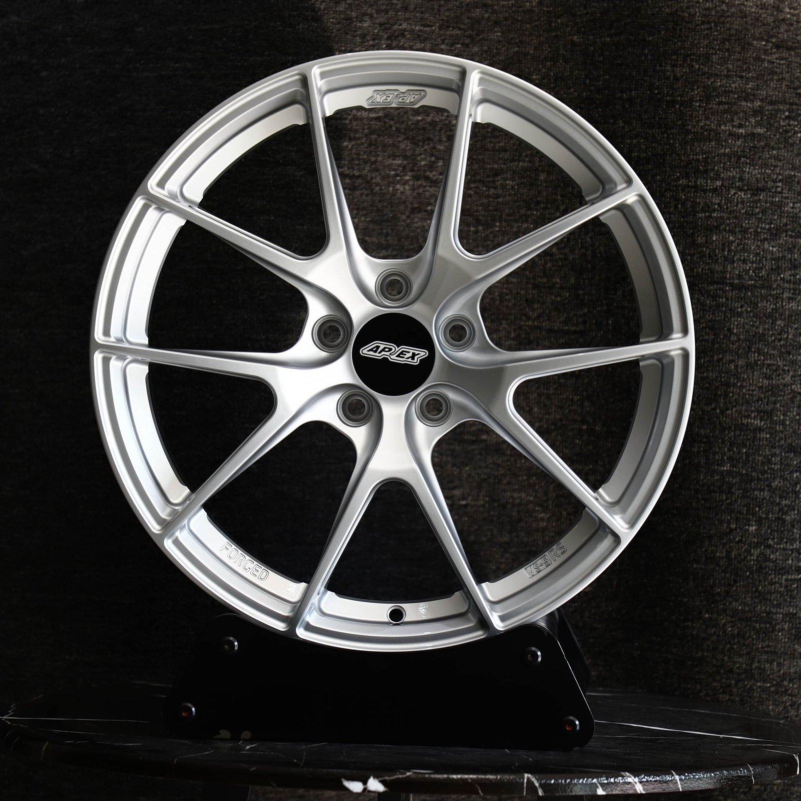 Toyota GR86 wheels – Bright Silver 5 Y-Spoke (APEX VS-5RS-Style), front view