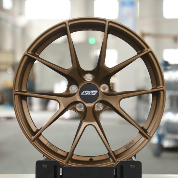 Toyota GR86 wheels – Bronze Gold 5 Y-Spoke (APEX VS-5RS-Style), front view